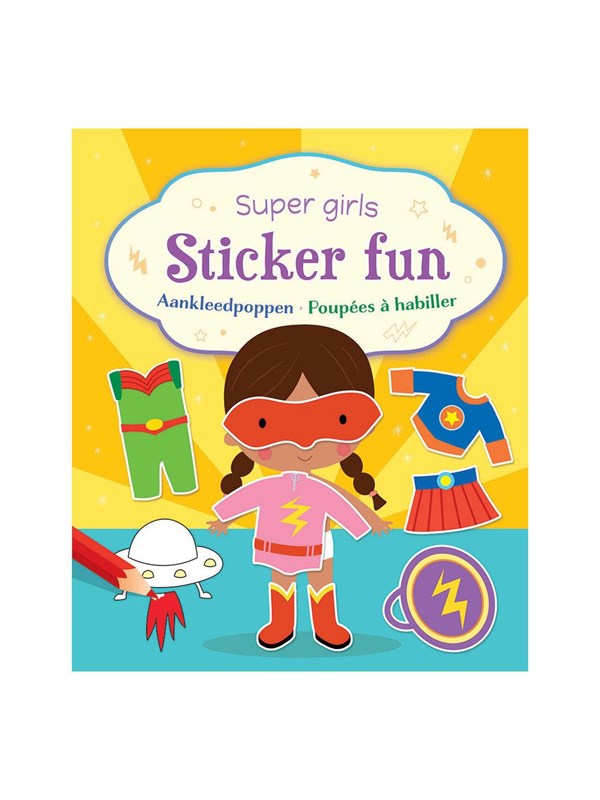 Super girls Sticker Fun - Aankleedpoppen / Super girls Sticker Fun - Poupées à habiller