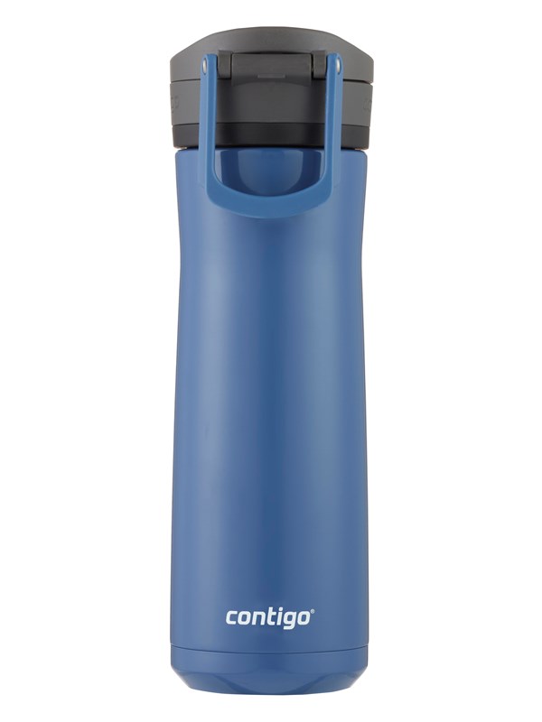 Contigo Jackson Chill drinks bottle, large BPA-free stainless steel water bottle, 100 % leakproof, keeps drinks cool for up to 24 hours; insulated bottle for sports, cycling, jogging, hiking, 590 ml | Blue Corn