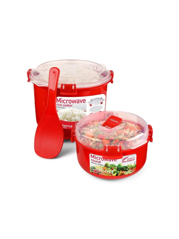 Sistema Rice Cooker and Round Combo Pack
