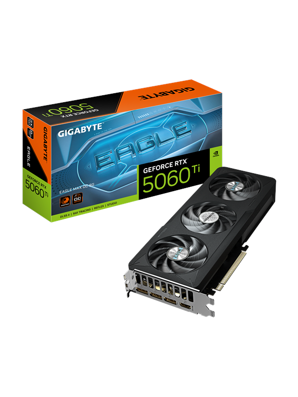 GIGABYTE GeForce RTX 5060 Ti EAGLE MAX OC - 8GB GDDR7 RAM - Grafische kaarten