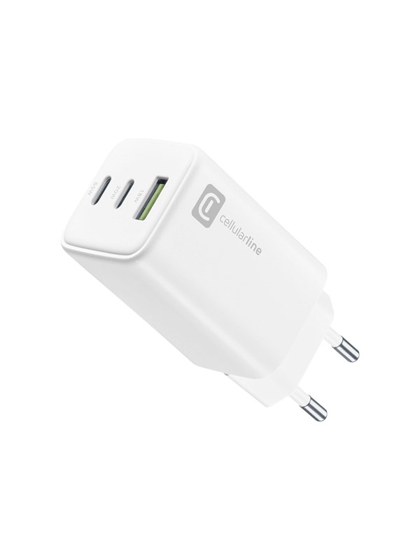 CELLULAR line ACHUSB3GAN65WTABW - power adapter - QC / PD portable - 65 Watt Voeding - 65 Watt - ATX - 80 Plus