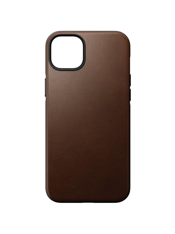 Nomad Modern Leather Case - geschikt voor iPhone 14 Plus - gemaakt van echt leder - geschikt voor MagSafe & draadloos laden - Bruin