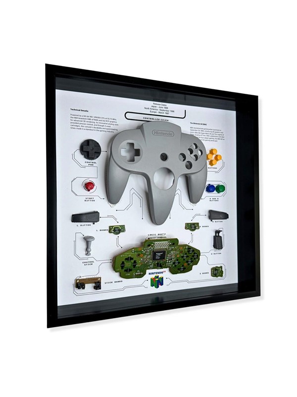 GRC - Retro Art Nintendo N64 Controller Display - Grey - Afbeelding