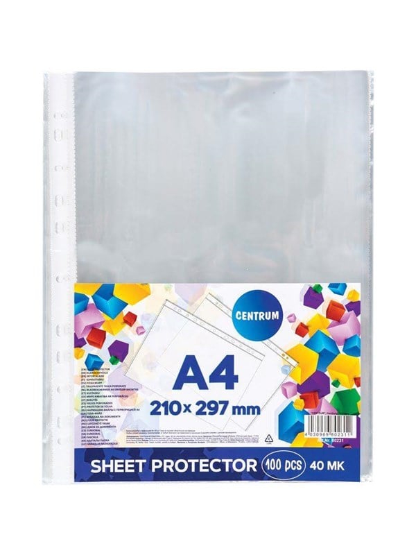 CENTRUM Plastic pocket A4 40 micron 100 pcs.