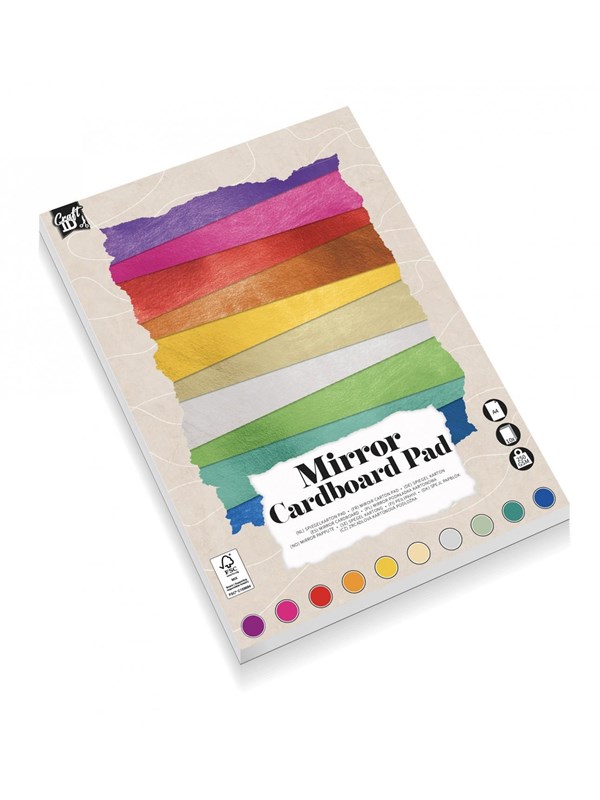 Creative Craft Group Block A4 Mirror Cardboard 250g. 10 ass.
