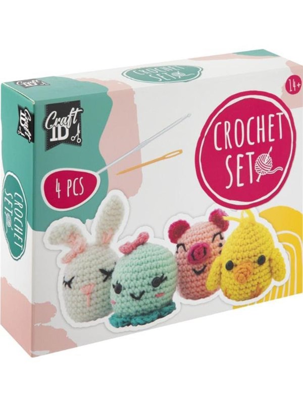 Craft ID Haakpakketten voor Volwassenen 4pcs - Haken Pakket Dieren - Complete Haakset - Creatief Hobbypakket