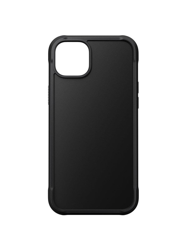 Nomad Rugged Hoesje iPhone 15 Plus – Twee Bevestigingspunten voor Draagkoord – MagSafe & Draadloos Opladen Compatibel – Duurzame TPU Bumpers en Cameraring - Zwart