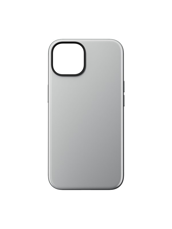 Nomad Sport Case - geschikt voor iPhone 14 - met high-gloss gekleurde achterzijde - geschikt voor MagSafe & draadloos laden - Grijs