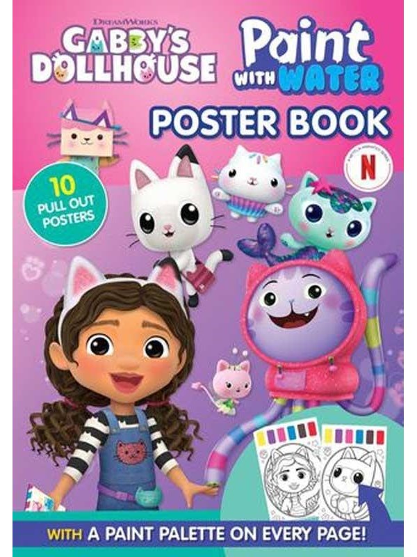 Hobby Mate GABBY's DOLLHOUSE Paint with Water Book