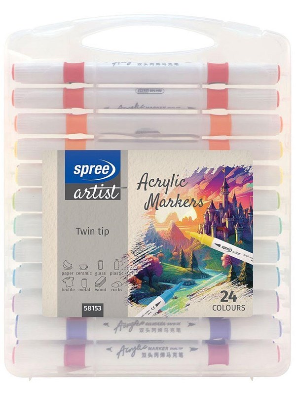 SPREE Acrylic TWIN MARKER 24 pcs.