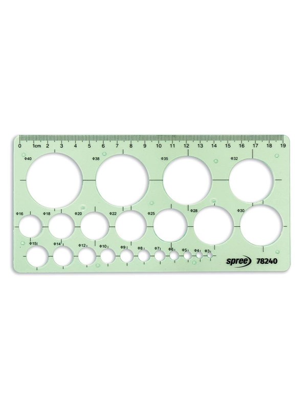 SPREE Circle template ø 3mm - ø 40mm
