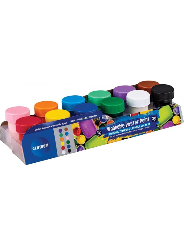CENTRUM Poster Paints 12 pcs.20ml cans. Ass.