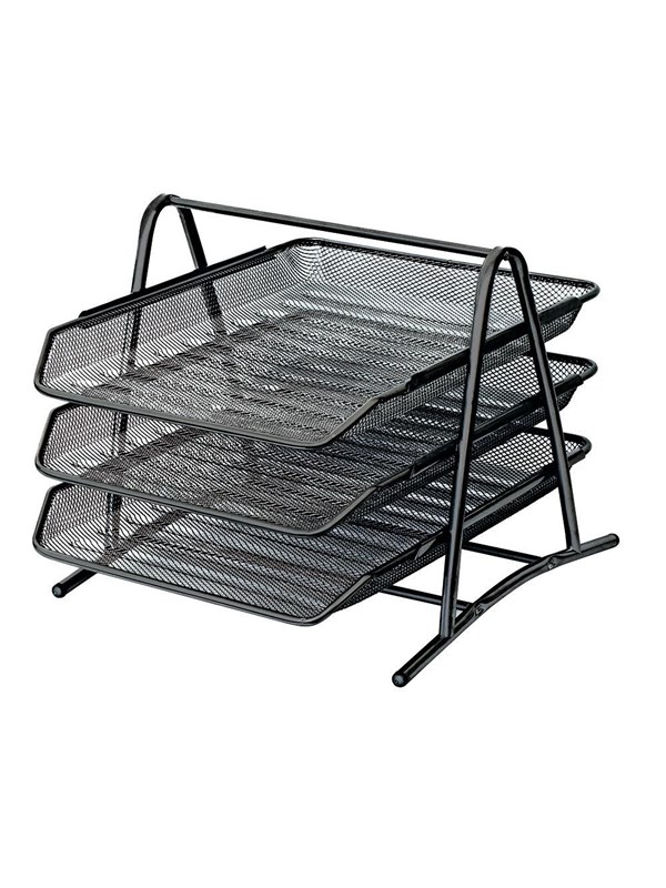 SPREE Metal letter tray set 3 bk. BLACK
