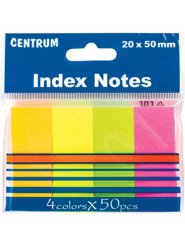 CENTRUM StickNotes paper 4*100 pcs. ass. neon