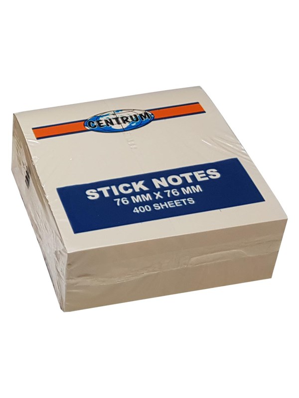 CENTRUM StickNotes 75*75mm. 400 sheets. Pastel yellow
