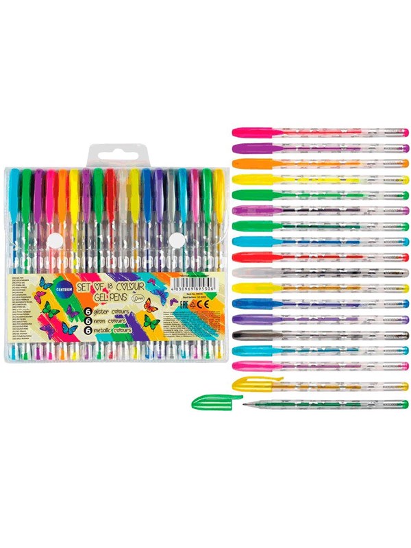 Centrum 18 Gel pennen ass. in etui Centrum 89530
