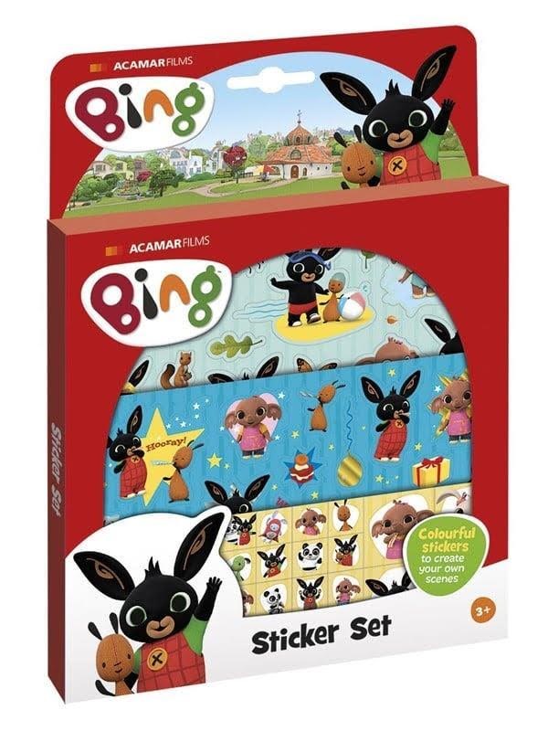 Bing stickers, 3 stickervellen met speelachtergrond, creatief speelgoed - vanaf 3 jaar - Bambolino Toys
