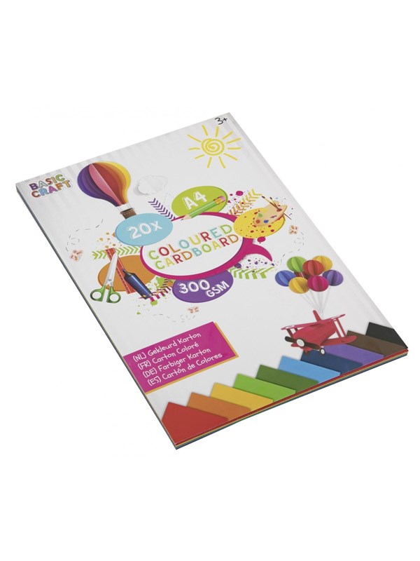 Gekleurd Karton A4 20pcs - 300grams - Knutselkarton - Knutselen voor kinderen en volwassenen