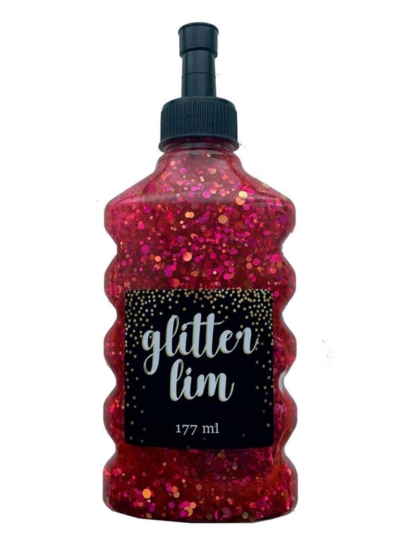 Hobby Mate Glitter glue coarse glitter Red 177 ml.