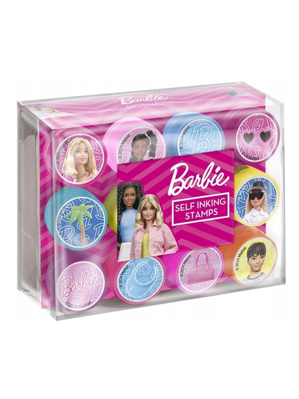 Barbie 12 stempels zelfinktend - Totum creatief speelgoed meisjes junior vanaf 3 jaar - stempelen knutselen
