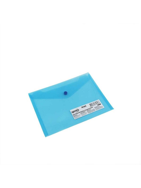 SPREE Envelope C5 plastic.12 pcs. clear. BLUE