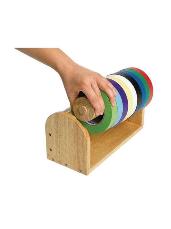 Colorations tapedispenser hout voor 10 rollen - knutselaccessoire.