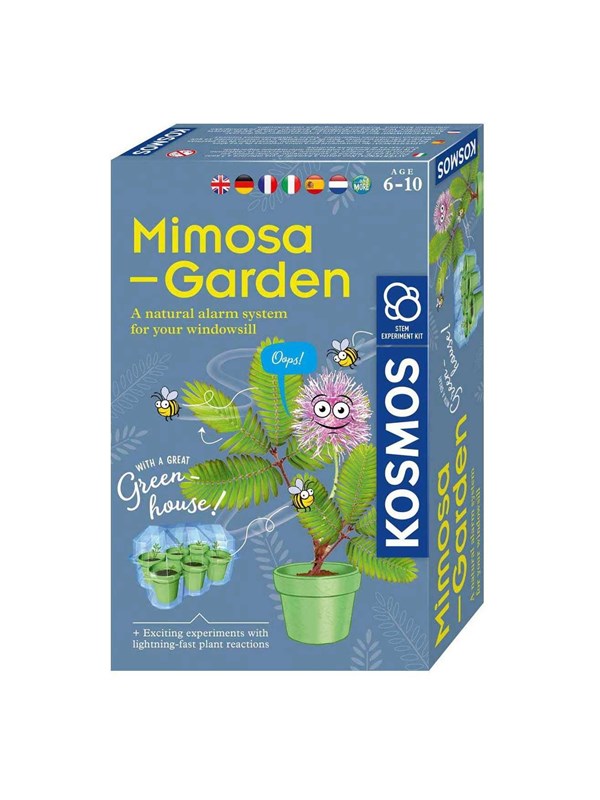 Kosmos Mimosa Garden – Experimenteerset – Kweek je eigen gevoelige plant – Inclusief kweekpot, aarde en zaden – Plant die reageert op aanraking