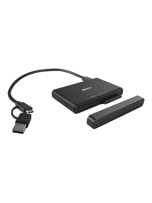 Lindy - HDD / SSD docking station - SATA 6Gb/s / PCIe 3.0 x2 (NVMe) - USB-C 3.2 (Gen 2)