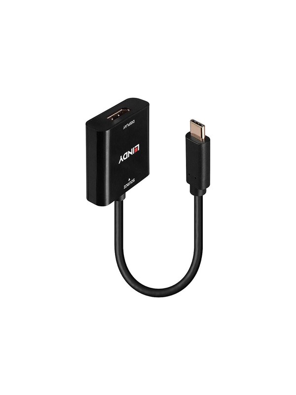 Lindy - video adapter - 24 pin USB-C to DisplayPort - 21 cm
