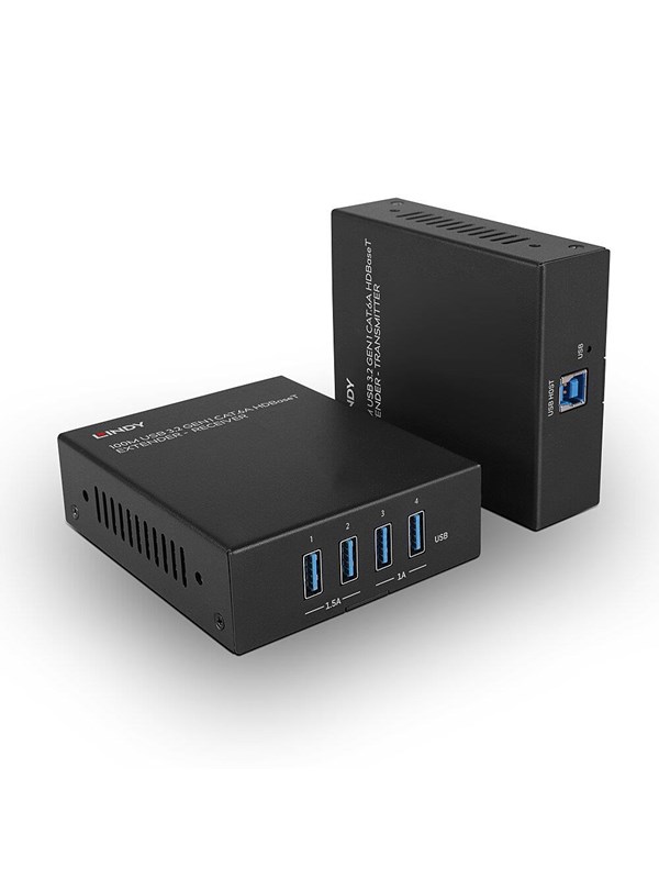 LINDY 43410 USB-extender USB-A 3.2 Gen 1 Via netwerkkabel RJ45 100 m