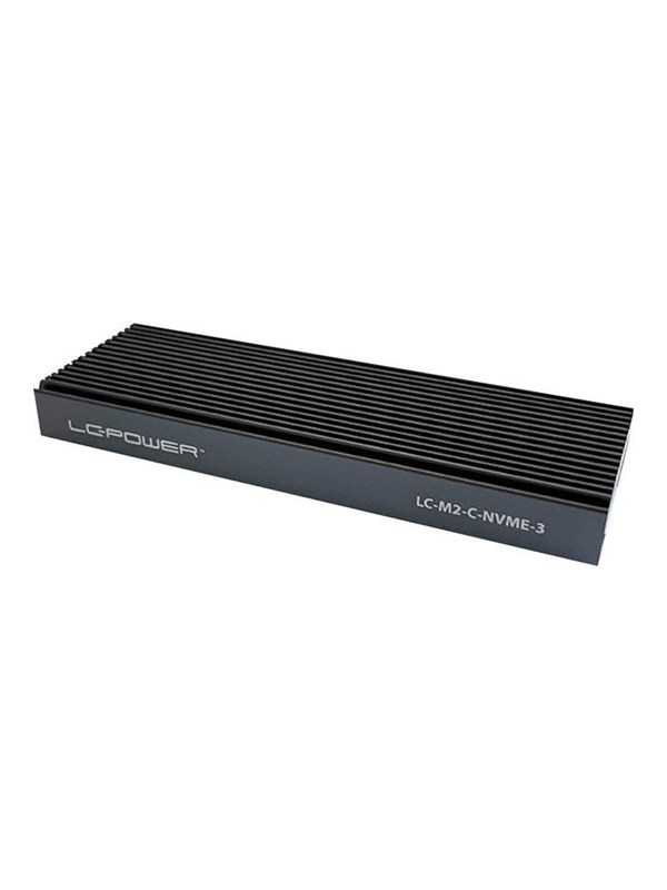 LC Power LC-M2-C-NVME-3 - storage enclosure - M.2 Card (PCIe NVMe & SATA) - USB-C 3.2 (Gen 2x1)
