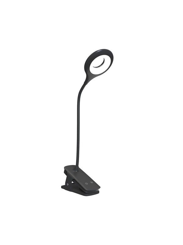 Wozinsky Wireless LED Reading Lamp with Clip + USB-C Cable - Black