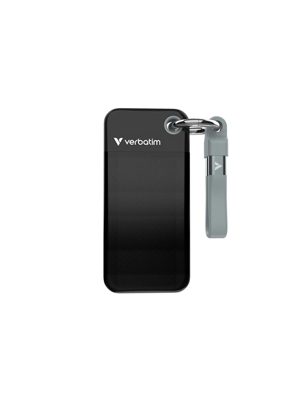 Verbatim Pocket SSD - 512GB - USB 3.2 Gen 2 - Zwart / Grijs