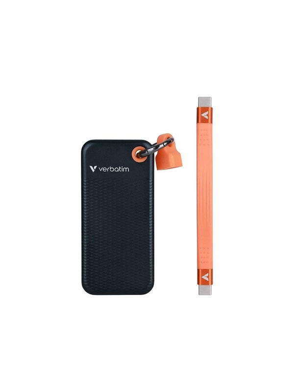Verbatim Pocket SSD - 512GB - USB 3.2 Gen 2 - Zwart / Oranje