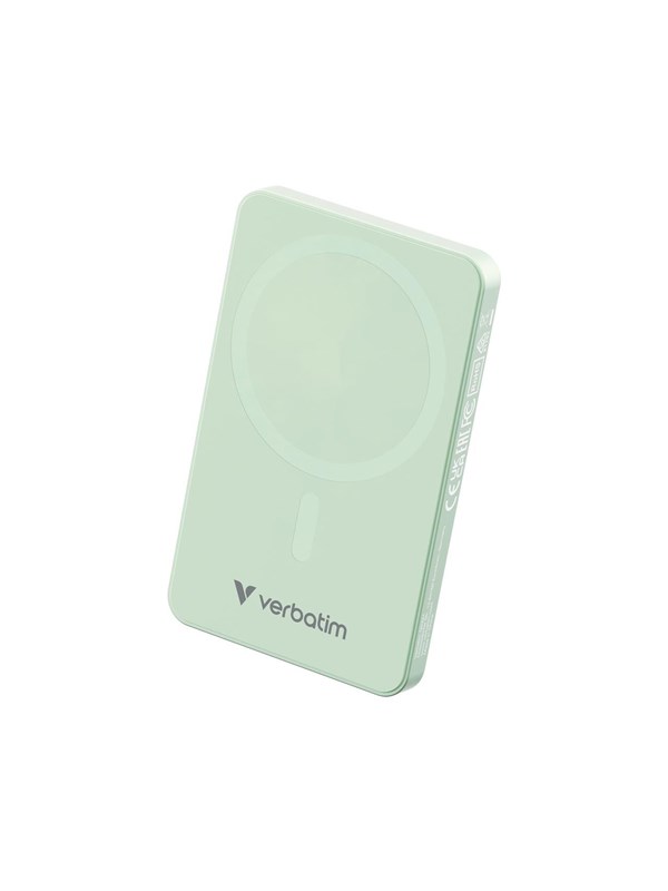 Verbatim Charge 'n' Go Essentials wireless power bank - magnetic - 24 pin USB-C - 20 Watt - 5000 mAh