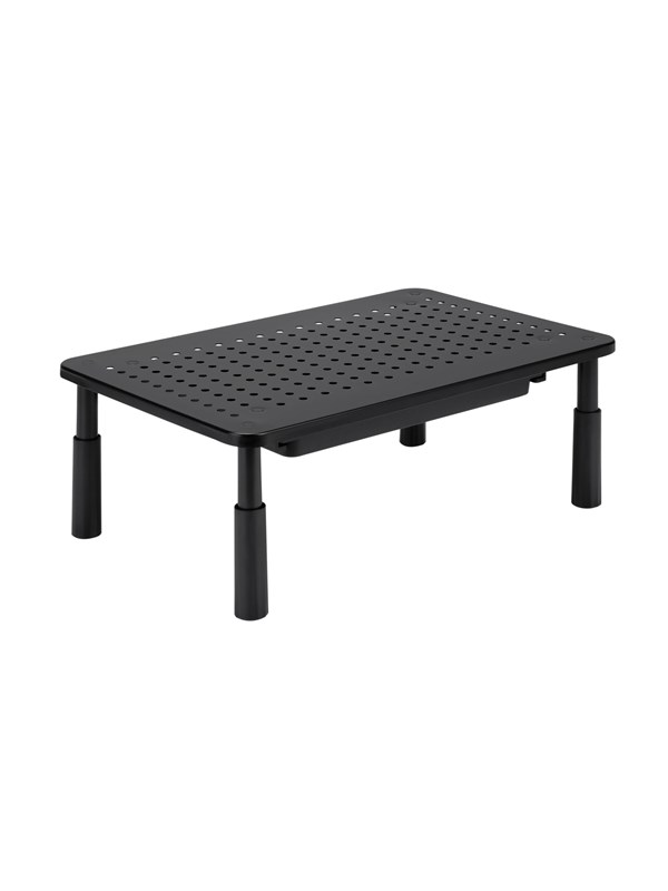 Gembird Adjustable monitor stand with drawer (rectangle) - Max 20 kg - recommended for