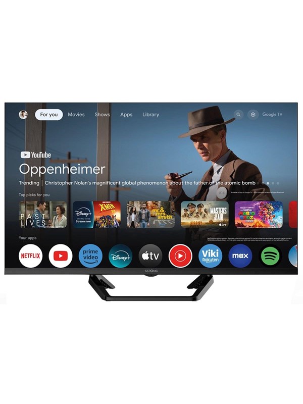 Strong 32" Flat screen TV LED 720p High Dynamic Range 10 (HDR10) HD 12V GOOGLE TV Central Stand | HDR 10