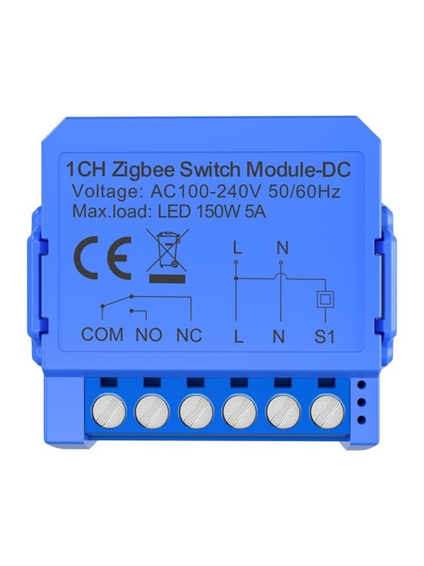 Avatto Intelligent 1-Channel ZigBee Switch Module with Voltage-Free DC Contact - ZWSM16-DC-1