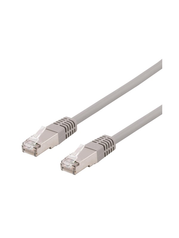 Deltaco patch cable - 30 cm - grey - Grijs - 0.3m
