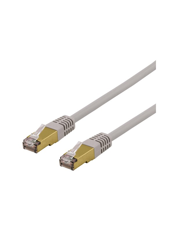 Deltaco SFTP-611AH - patch cable - 1.5 m - grey - Grijs - 1m