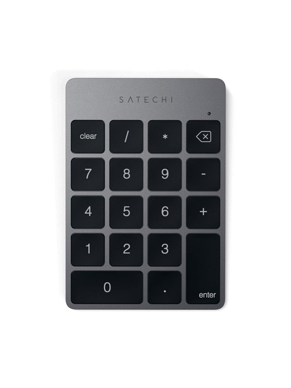 Satechi Slim Wireless Keypad - Compact Bluetooth Keyboard with Long-Lasting Battery and Aluminum Finish - Numpad - Grijs