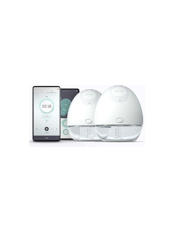 Elvie Pump Dubbele Elektrische Borstkolf - Draagbaar - Hands-free - Geluidsloos - Incl. 4 flessen