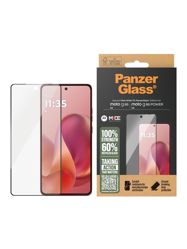 PanzerGlass Screen Protector Motorola moto g86 5G | moto g86 POWER 5G | Ultra-Wide Fit