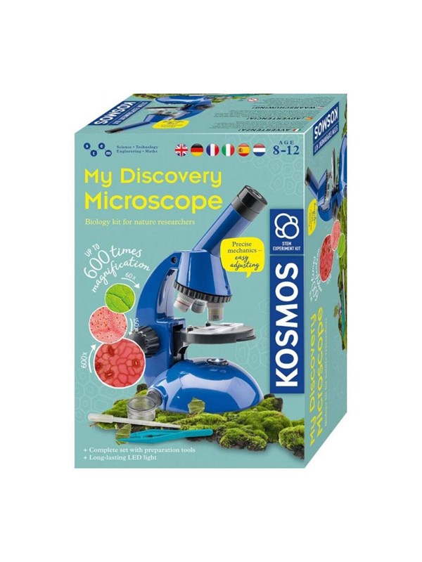 Kosmos My Discovery Microscope – Experimenteerset – Ontdek de micro-wereld van dichtbij – Inclusief 2-in-1 microscoop, preparaten en vergrootkaarten – Mijn eerste microscoop