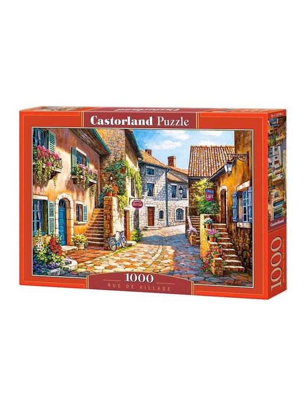 Castorland Rue de Village – Puzzel – 1.000 stukjes – Satijnen afwerking – Perfecte pasvorm – Europese kwaliteit
