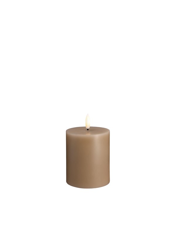 Moods & More LED pillar candle - Sand - 74x100 mm