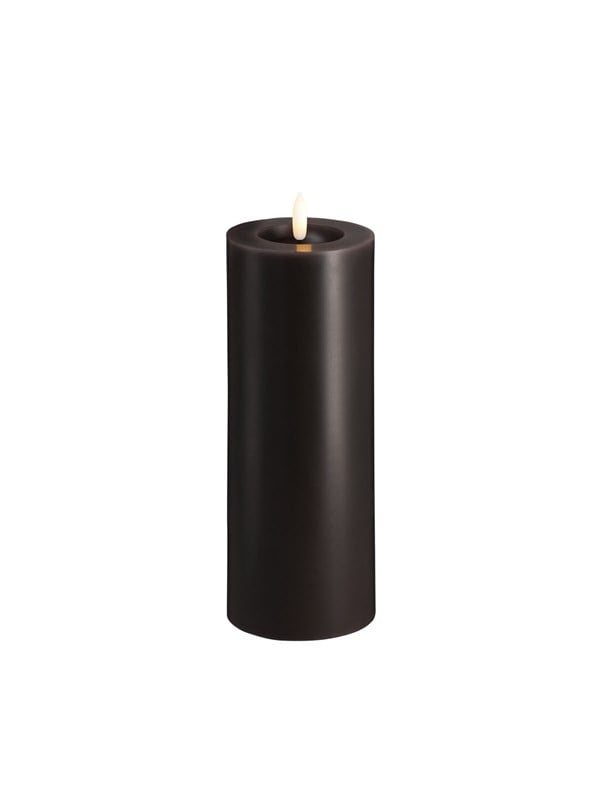 Moods & More LED pillar candle - Melted Charcoal 74x200 mm