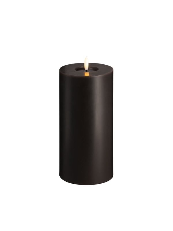 Moods & More LED pillar candle - Melted Charcoal - 99x200 mm