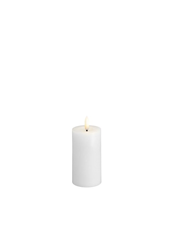 Moods & More LED pillar candle - Melted Classic white - 49x100 mm