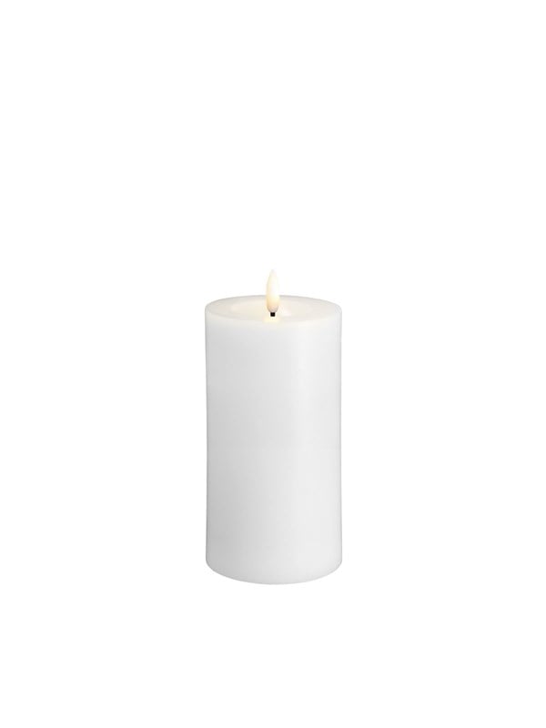 Moods & More LED pillar candle - Melted Classic white - 74x150 mm